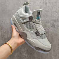 Mid Top Sneakers, Gray Colorway, Lace Up Design, Casual Gift for Sneaker Fans