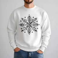 Comfy Winter Sweatshirt, Minimalist Snowflake Christmas Sweatshirt, Holiday Crewneck Pullover, Festive Season Sweatshirt, Comfy Present for Her