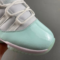 Low Top Sneakers, White Green Colorway, Lace Up Design, Casual Gift for Sneaker Fans