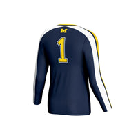 Michigan Wolverines #1 Lightweight Volleyball Fashion Jersey - Navy