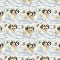 Adorable Dog Holiday Gift Wrap, Shih Tzu Christmas Wrapping Paper, Snowy Puppy Xmas Wrapping Paper, Festive Dog Lover Present Wrapping Paper