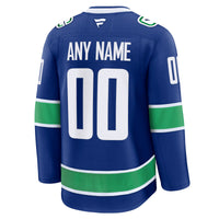 Vancouver Canucks Blue Home Premium Custom Jersey