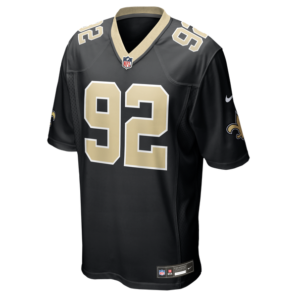 New Orleans Saints Davon Godchaux Black Team Game Jersey