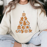 Adorable Holiday Cookie Sweater, Gingerbread Christmas Tree Sweatshirt, Festive Baking Crewneck Pullover, Comfy Xmas Sweatshirt, Present for Baker