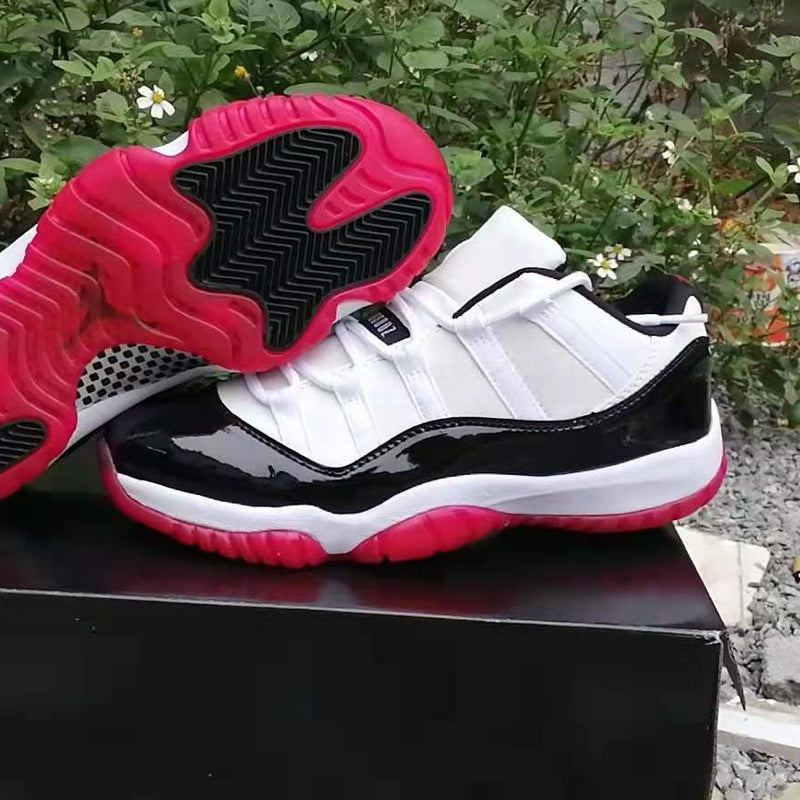 Low Top Sneakers, White Black Red Colorway, Lace Up Design, Casual Gift for Sneaker Fans