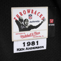 Cincinnati Bengals 1981 Ken Anderson Black Authentic Throwback Retired Player Jersey