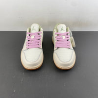 Low Top Sneakers, Off White Green Colorway, Lace Up Design, Casual Gift for Sneaker Fans