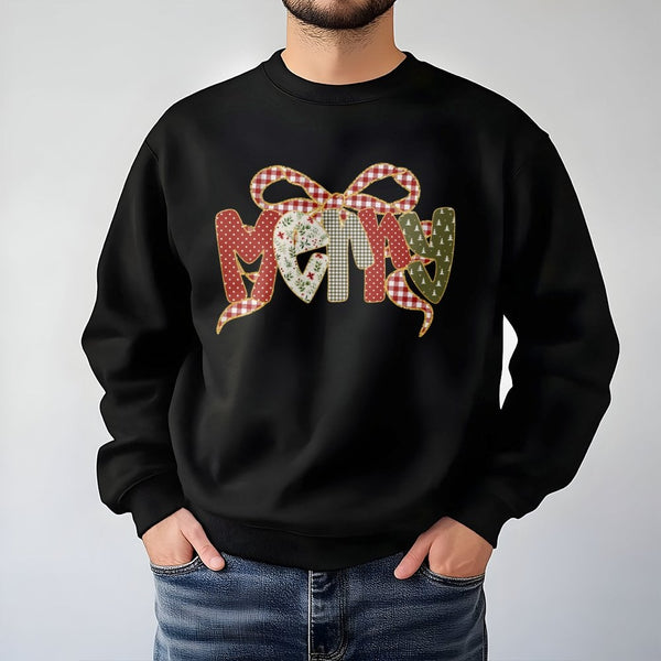 Adorable Girly Holiday Shirt, Coquette Bow Merry Christmas Sweatshirt, Festive Winter Crewneck Pullover, Preppy Christmas Swe