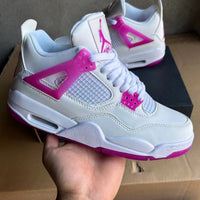 Mid Top Sneakers, White Pink Colorway, Lace Up Design, Casual Gift for Sneaker Fans