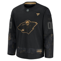 Minnesota Wild Black 2024 Military Appreciation Custom Practice Jersey