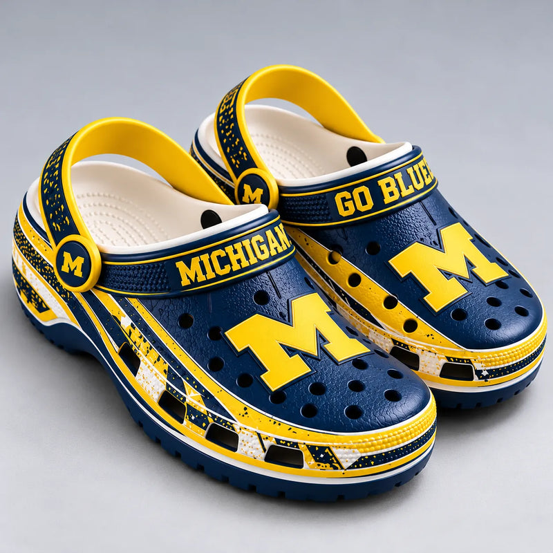 MICH - Block Letterform in Navy and Maize