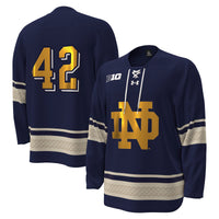 #42 Notre Dame Fighting Irish Alternate Replica Hockey Jersey - Navy