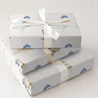 Adorable Snowman Holiday Wrapping Paper, Watercolor Snowman Wrapping Paper, Whimsical Christmas Wrapping Paper Roll, Winter Present Gift Wrap