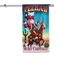Yeehaw Christmas Yard Flag, Texas Cowboy Santa Riding Reindeer Garden Flag, Double Sided Western Holiday Flag, Texan Outdoor Decor