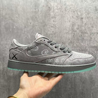 Low Top Sneakers, Gray Colorway, Reverse Hook Design, Lace Up Design, Casual Gift for Sneaker Fans