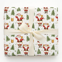 Humorous Beer Lover Gift Wrap, Santa Drinking Beer Wrapping Paper, Festive Santa Wrapping Paper, Christmas Tree Present Wrap, Holiday Gift Wrap