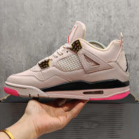 Mid Top Sneakers, Beige Pink Colorway, Lace Up Design, Casual Gift for Sneaker Fans