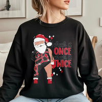 Gymnast Santa Pullover, Humorous Santa Sweatshirt, I Check It Twice Crewneck, Fitness Holiday Sweater, Christmas Gymnast Present