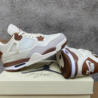 Sneakers, White Brown Colorway, Lace Up Design, Casual Gift for Sneaker Fans