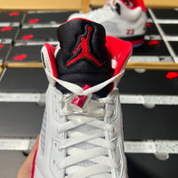 High Top Sneakers, White Black Red Colorway, Lace Up Design, Casual Gift for Sneaker Fans