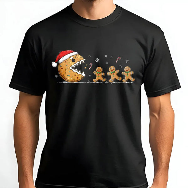 Humorous Holiday Cookie Graphic Shirt, Gingerbread Man Christmas T-Shirt, Adorable Xmas Cookie Tee, Winter Holiday Shirt, Gam