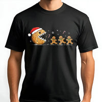 Humorous Holiday Cookie Graphic Shirt, Gingerbread Man Christmas T-Shirt, Adorable Xmas Cookie Tee, Winter Holiday Shirt, Gamer Holiday Present Idea
