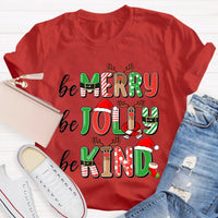 Christmas Teacher T-Shirt, Be Merry Be Jolly Be Kind Teacher Shirt, Holiday Classroom Graphic Tee, Winter Educator Shirt, Teacher Xmas Present