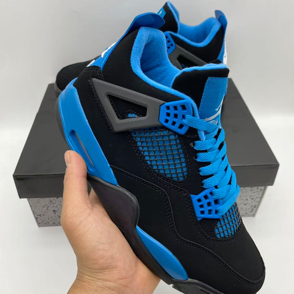 Mid Top Sneakers, Blue Colorway, Lace Up Design, Casual Gift for Sneaker Fans