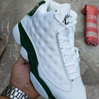 Sneakers, White Green Colorway, Lace Up Design, Casual Gift for Sneaker Fans