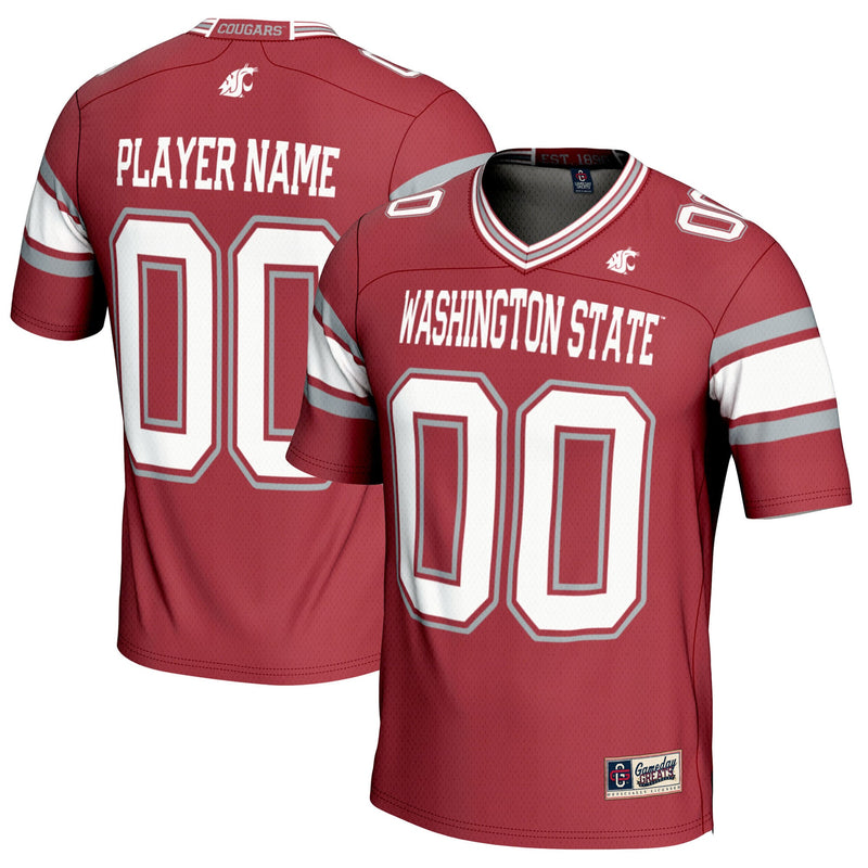 Washington State Cougars NIL Pick-A-Player Football Jersey - Crimson