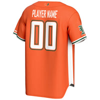 Miami Hurricanes NIL Pick-A-Player Lightweight Baseball Jersey - Orange