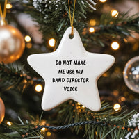 Music Teacher Christmas Star Ornament, Band Director Star Ornament, Ceramic Music Educator Star Ornament, Band Instructor Holiday Present