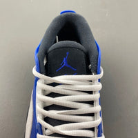 Low Top Sneakers, Blue White Black Colorway, Lace Up Design, Casual Gift for Sneaker Fans