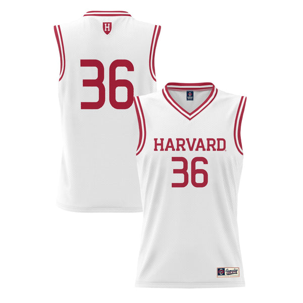 #36 Harvard Crimson Lightweight Basketball Jersey - White