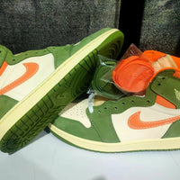 High Top Sneakers, Off White Green Colorway, Lace Up Design, Casual Gift for Sneaker Fans