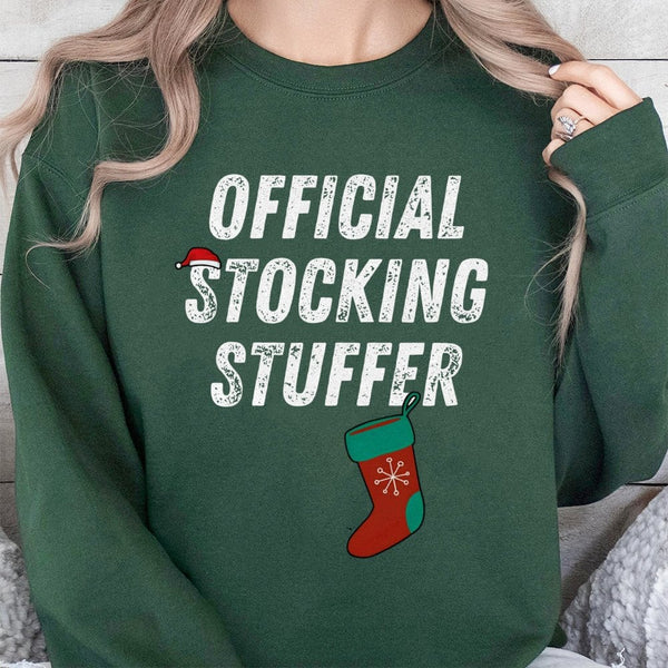 Humorous Christmas Holiday Sweatshirt, Stocking Stuffer Sweatshirt, Adorable Xmas Graphic Sweater, Winter Holiday Crewneck, C