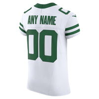New York Jets White Elite Custom Jersey