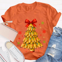 Red Bow Holiday Teacher Shirt, Pencil Christmas Tree T-Shirt, Adorable Winter Educator Graphic Tee, Back to School Xmas Party Present