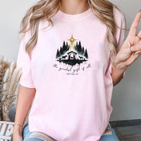 Christian Christmas Shirt, Nativity Scene T-Shirt, The Greatest Present of All Graphic Tee, Religious Holiday Shirt, Faith Xmas T-Shirt
