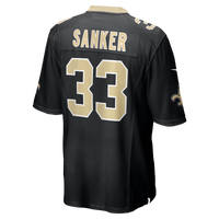 New Orleans Saints Jonas Sanker Black Team Game Jersey