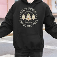 Cookie Bakery Holiday Hooded Sweatshirt, Farm Fresh Christmas Tree Hoodie, Adorable Christmas Foodie Hoodie, Comfy Winter Graphic Pullover
