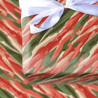 Abstract Modern Christmas Gift Wrap, Red and Green Brushstroke Wrapping Paper, Artistic Holiday Wrapping Paper Roll, Elegant Present Wrap