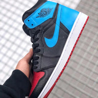 Sneakers, Blue Black Red Colorway, Lace Up Design, Casual Gift for Sneaker Fans