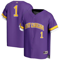 #1 ECU Pirates Lightweight Collegiate Baseball Fashion Jersey - Purple