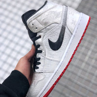 Mid Top Sneakers, White Colorway, Lace Up Design, Casual Gift for Sneaker Fans