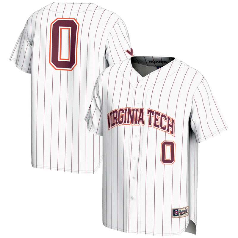 #0 Virginia Tech Hokies Lightweight Baseball Fashion Jersey - White