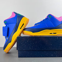 Low Top Sneakers, Royal Blue Green Pink Colorway, Lace Up Design, Casual Gift for Sneaker Fans
