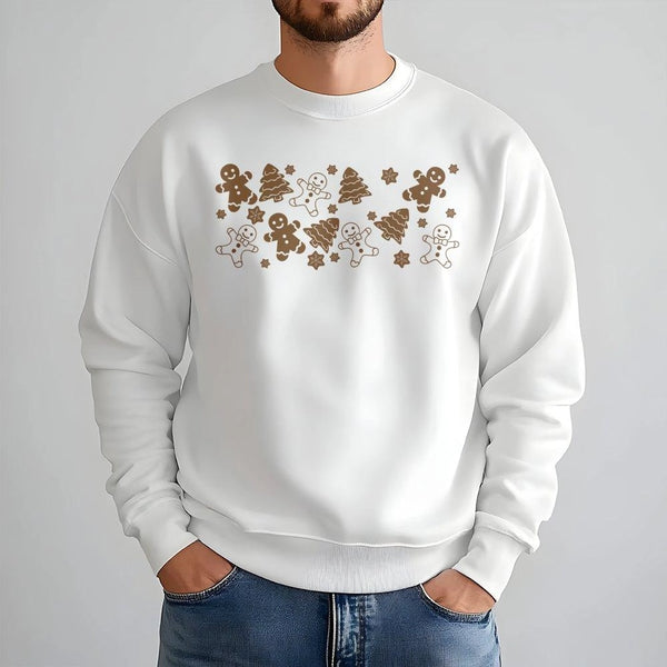 Adorable Christmas Cookie Crewneck, Gingerbread Man Sweatshirt, Holiday Baking Sweater, Retro Xmas Pullover, Festive Winter H