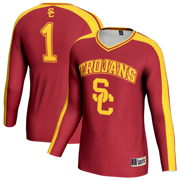 USC Trojans #1 Lightweight Volleyball Fashion Jersey - Cardinal
