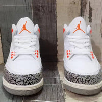 Low Top Sneakers, White Red Orange Colorway, Lace Up Design, Casual Gift for Sneaker Fans